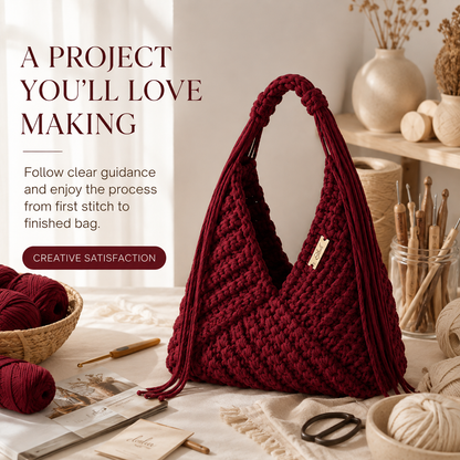 Boho Fringe Crochet Bag Pattern – 3-in-1 Convertible Shoulder Bag