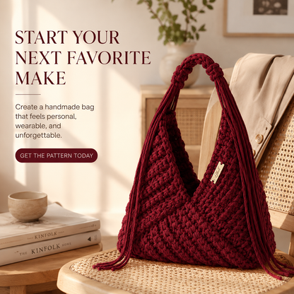 Boho Fringe Crochet Bag Pattern – 3-in-1 Convertible Shoulder Bag