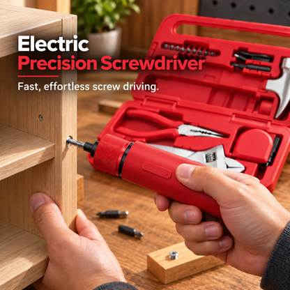 🛠️40-Piece Home Repair Tool Kit with 3.6V Electric Screwdriver & Organized Carry Case