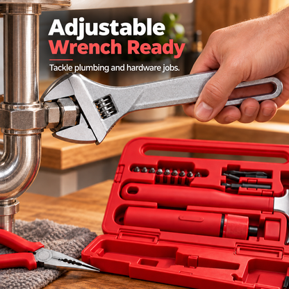 🛠️40-Piece Home Repair Tool Kit with 3.6V Electric Screwdriver & Organized Carry Case