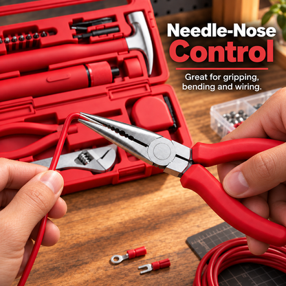 🛠️40-Piece Home Repair Tool Kit with 3.6V Electric Screwdriver & Organized Carry Case