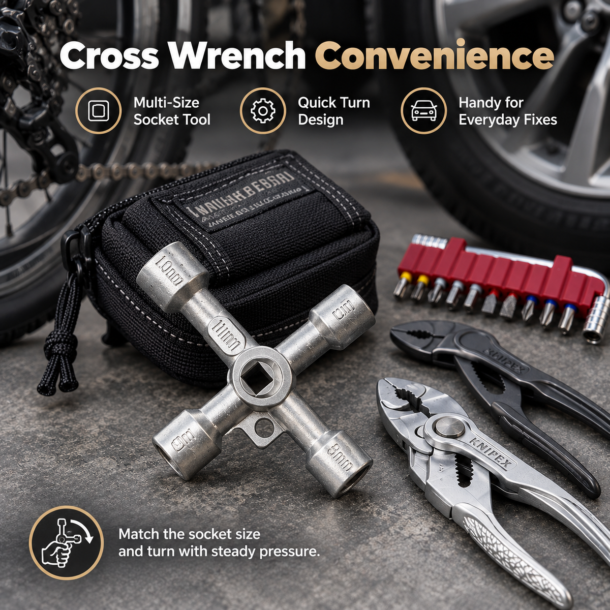 🛠️Compact EDC Repair Tool Kit – Mini Ratchet, Driver Bits, Pliers & Multi-Tool in Portable Zip Pouch
