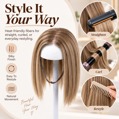 ✨ Fuller-Looking Hair in Minutes – Natural Clip- Hair Topper