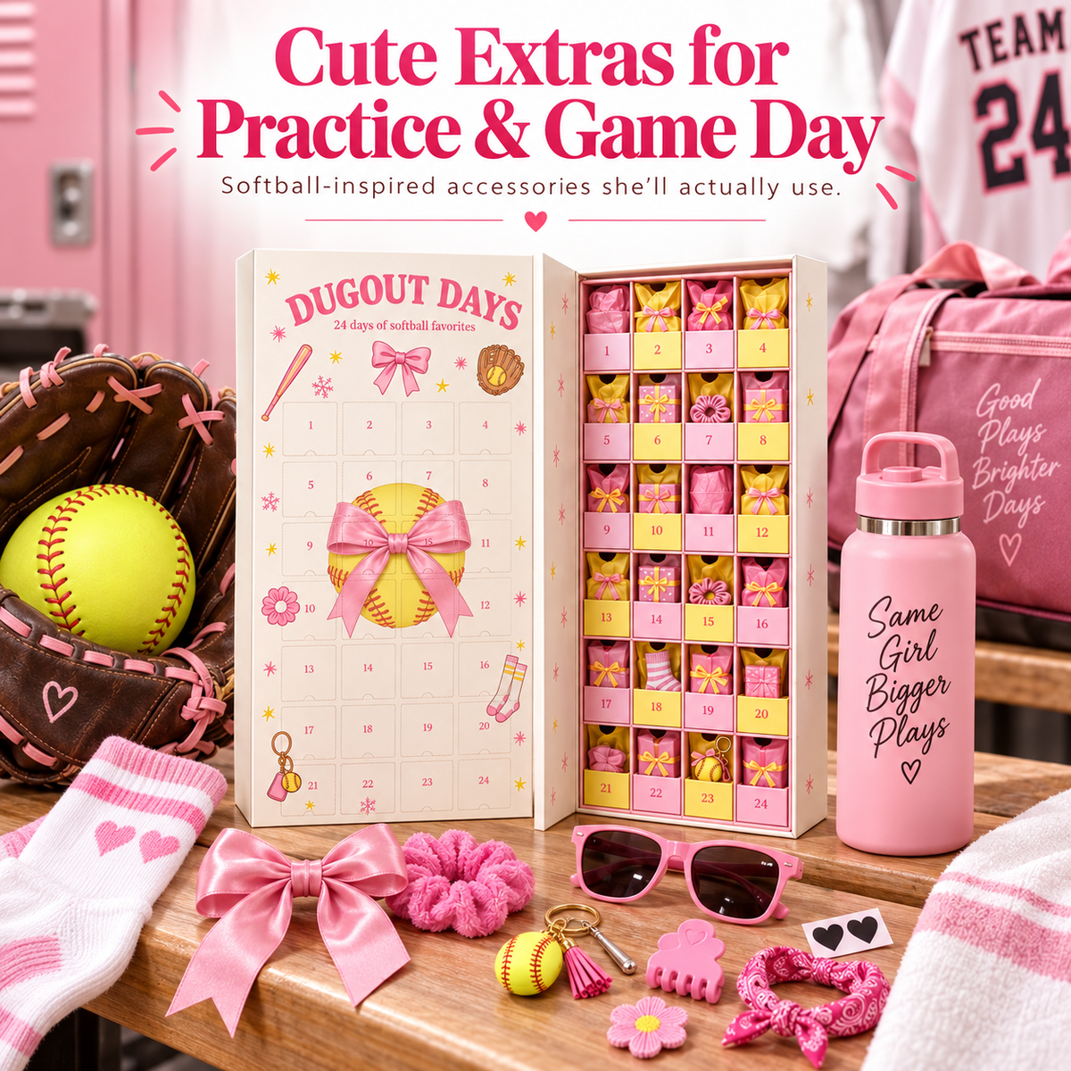 Softball accessories for practice and game day