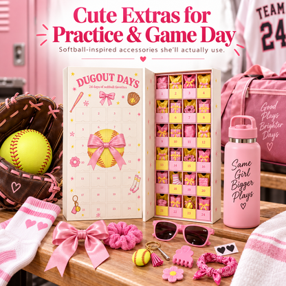 24-Day Softball Girl Advent Calendar – Game-Day Surprises & Accessories