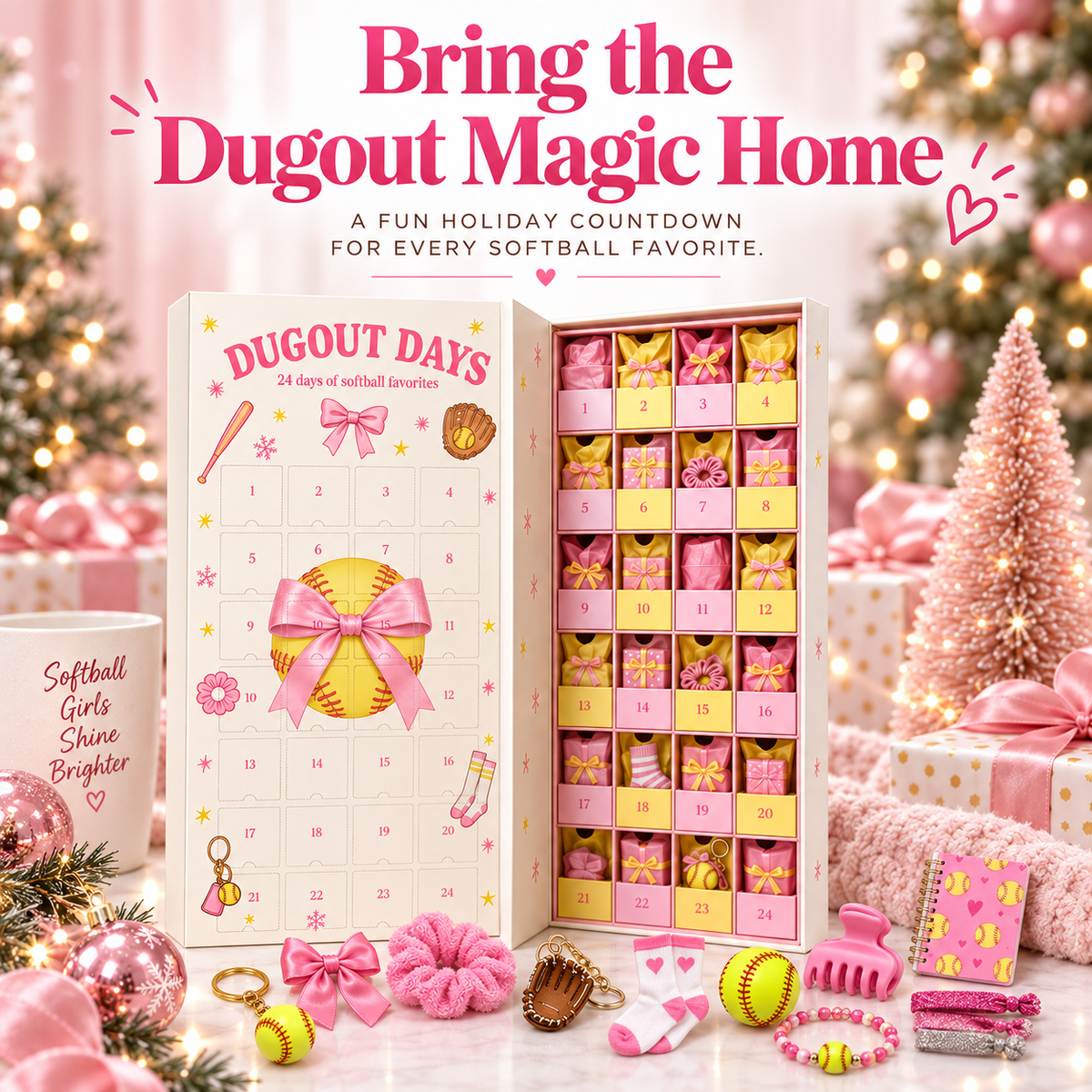 Dugout Days softball Christmas advent calendar