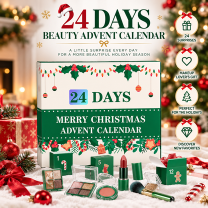 24-Day Makeup Advent Calendar – Christmas Beauty Gift Set