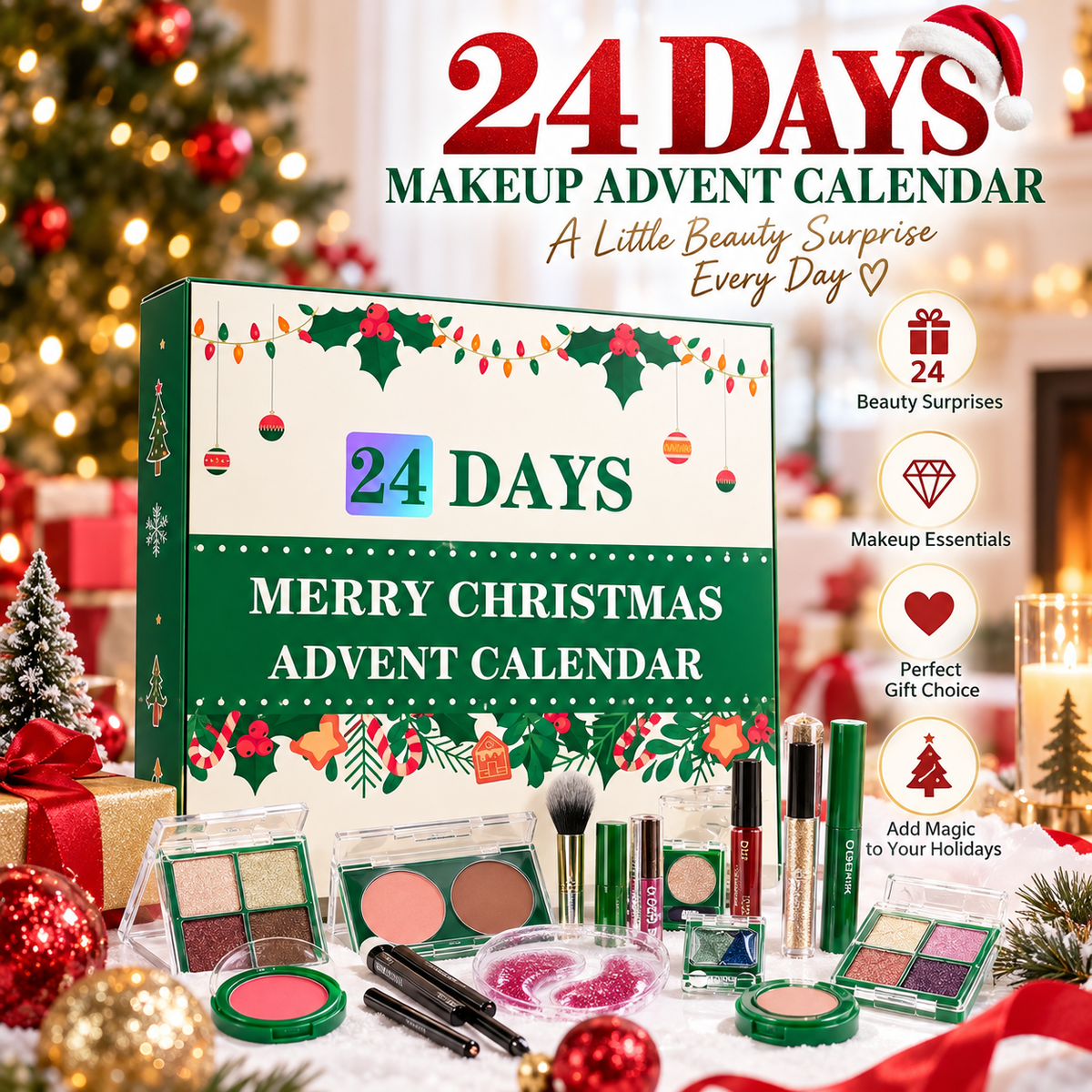 24 day Christmas makeup advent calendar gift