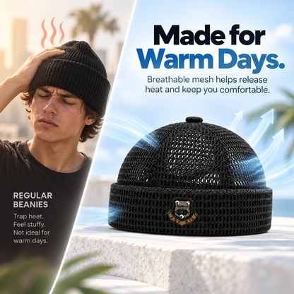 Men's 3-Pack Feather-Soft Blended Yarns Mesh Netting Beanies