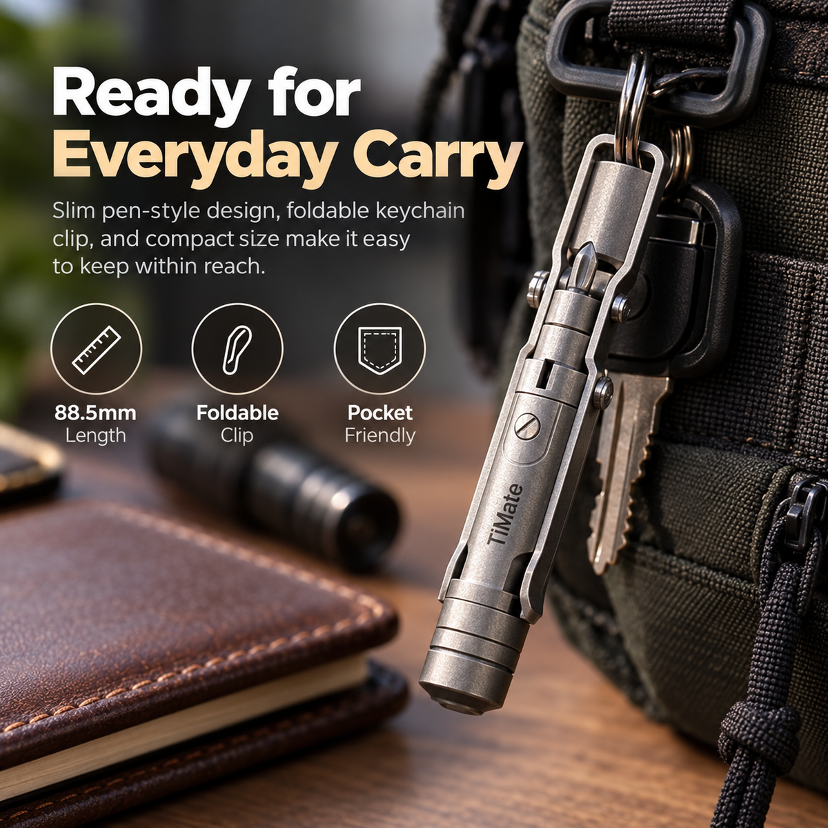 GR5 Titanium Pocket Screwdriver – 5-Bit Magnetic EDC Repair Tool