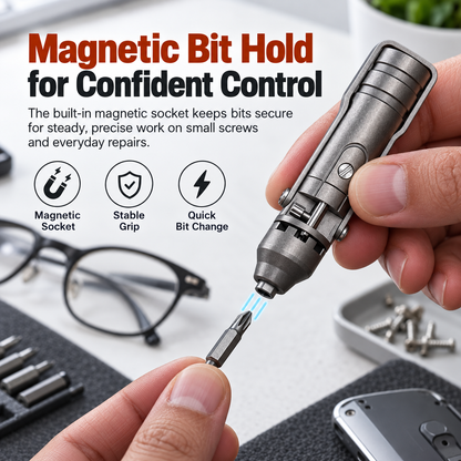 GR5 Titanium Pocket Screwdriver – 5-Bit Magnetic EDC Repair Tool