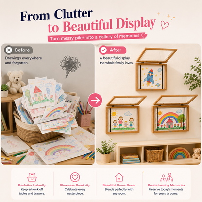 ❤️ Little Artist Memory Frame – Easy-Open Magnetic Display Frame To Showcase Kids' Artwork