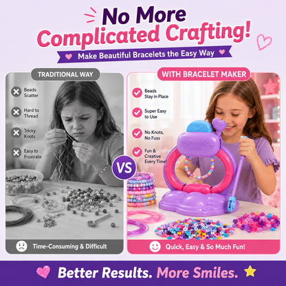 🔥 LAST DAY 50% OFF-✨ DIY Bracelet Maker Kit for Kids – Create Colorful Friendship Bracelets in Minutes 🎀