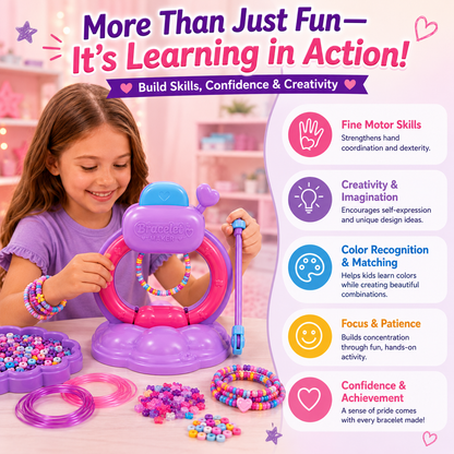 🔥 LAST DAY 50% OFF-✨ DIY Bracelet Maker Kit for Kids – Create Colorful Friendship Bracelets in Minutes 🎀