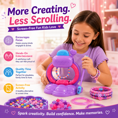 🔥 LAST DAY 50% OFF-✨ DIY Bracelet Maker Kit for Kids – Create Colorful Friendship Bracelets in Minutes 🎀