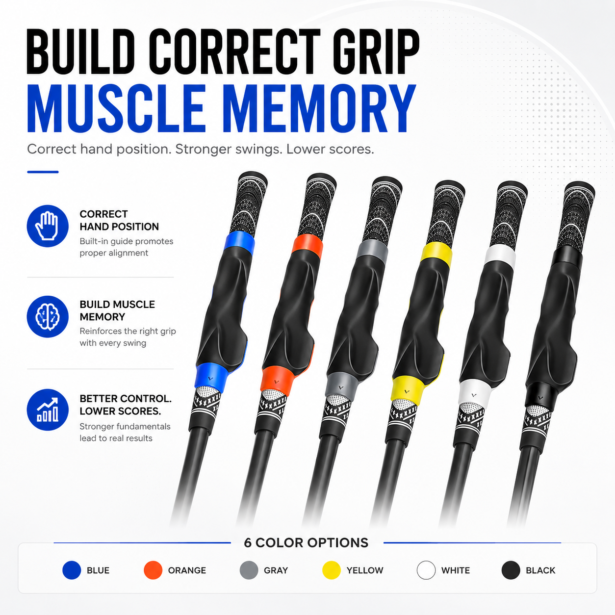 ⛳Golf Grip Trainer for Better Swing Control & Hand Placement