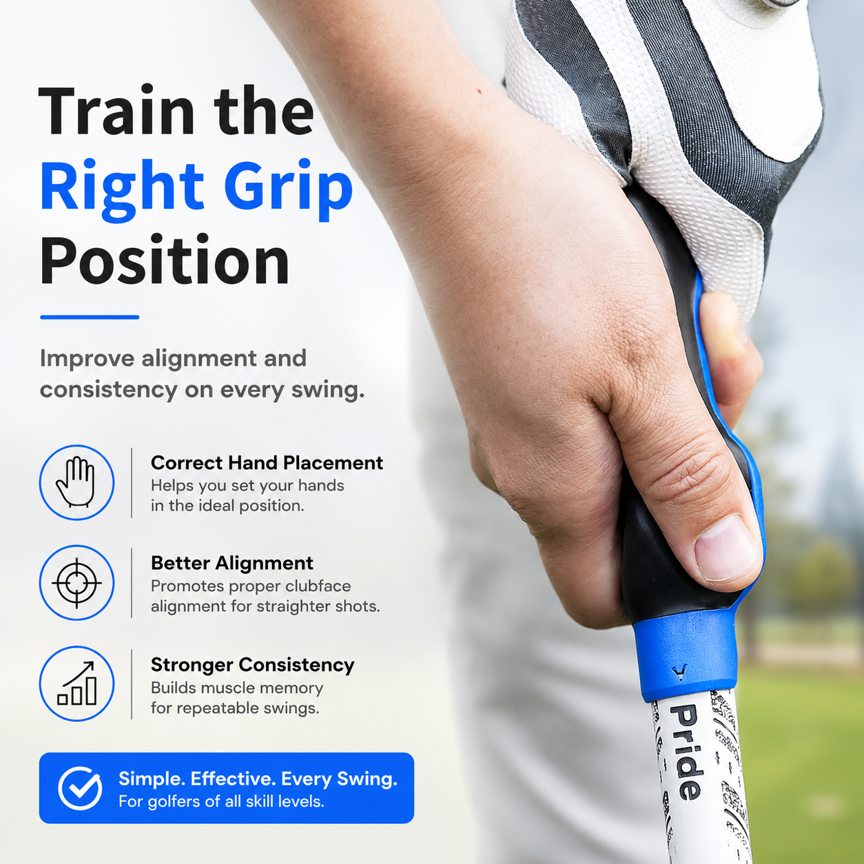 ⛳Golf Grip Trainer for Better Swing Control & Hand Placement