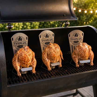 Beer Can Chicken Chair – Heavy Duty 304 Stainless Steel BBQ Roaster Stand for 16oz Beer Cans