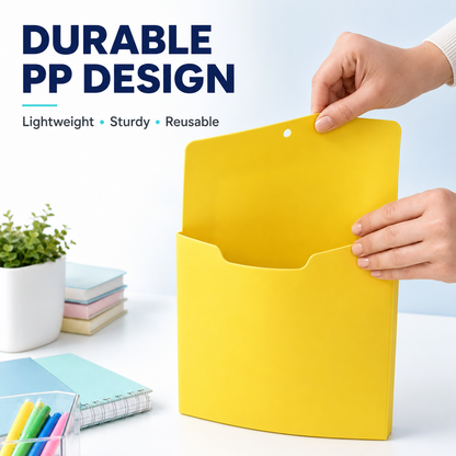 🗂️Magnetic File Organizer🧲 Wall-Mount Folder Holder for Classroom, Office, Whiteboard & Refrigerator
