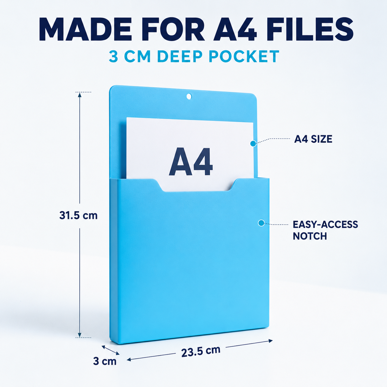 🗂️Magnetic File Organizer🧲 Wall-Mount Folder Holder for Classroom, Office, Whiteboard & Refrigerator