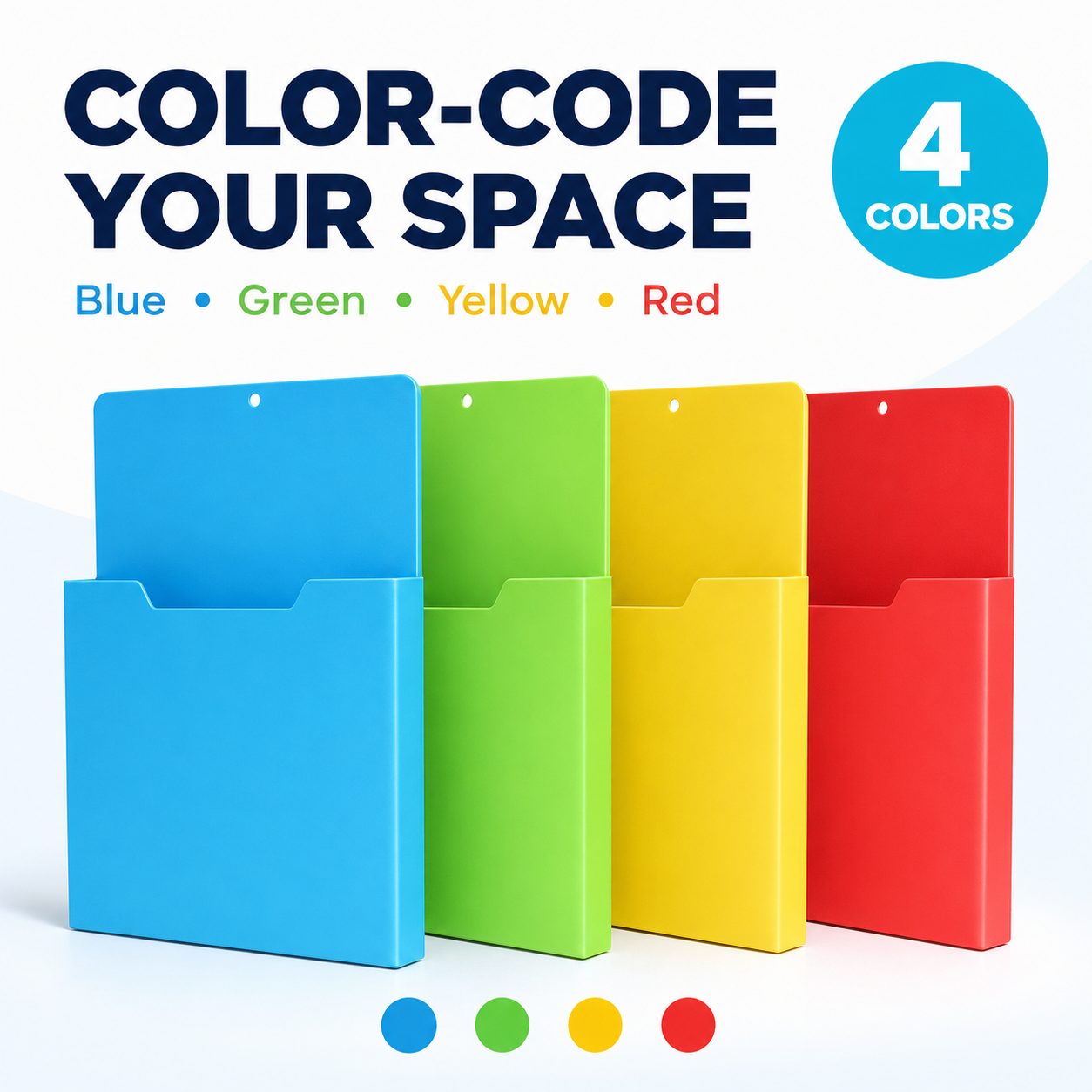 🗂️Magnetic File Organizer🧲 Wall-Mount Folder Holder for Classroom, Office, Whiteboard & Refrigerator