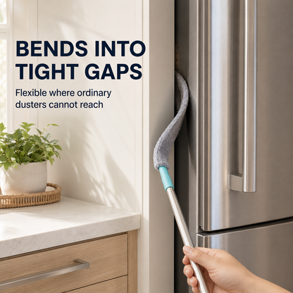 Flexible Microfiber Gap Duster | Bendable Dust Cleaner for Under Furniture, Beds, Sofas & Appliances
