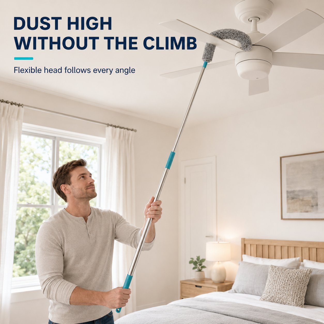 Flexible Microfiber Gap Duster | Bendable Dust Cleaner for Under Furniture, Beds, Sofas & Appliances