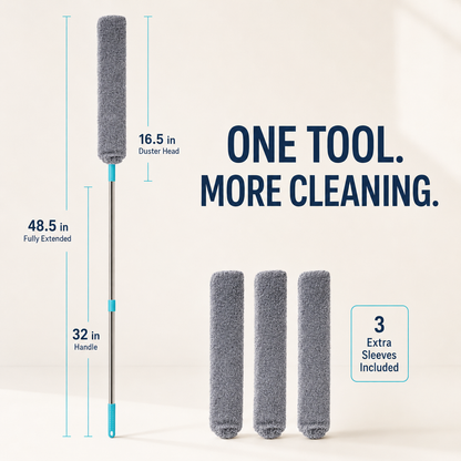 Flexible Microfiber Gap Duster | Bendable Dust Cleaner for Under Furniture, Beds, Sofas & Appliances