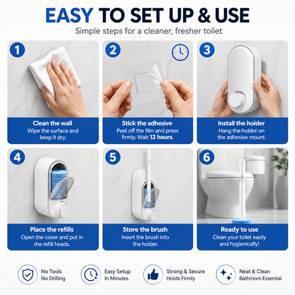 ✨Disposable Toilet Brush Kit | No-Touch Toilet Cleaner