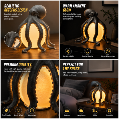 Octopus Ocean Decor Table Lamp