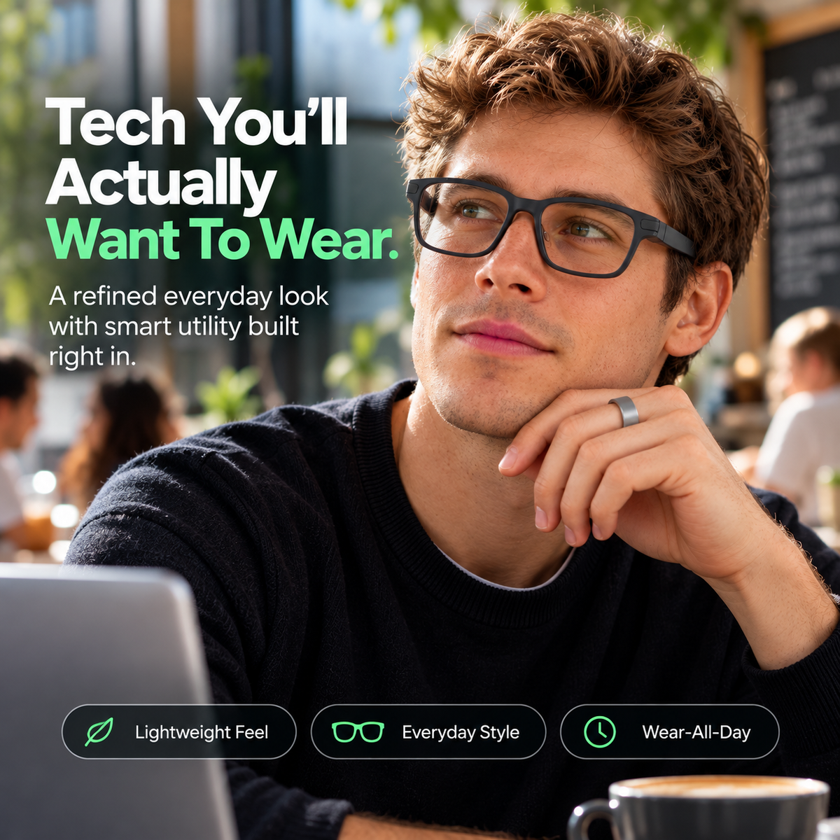 👓Even Realities G2 Smart Glasses – AI Heads-Up Display with Smart Ring Control for Everyday Life