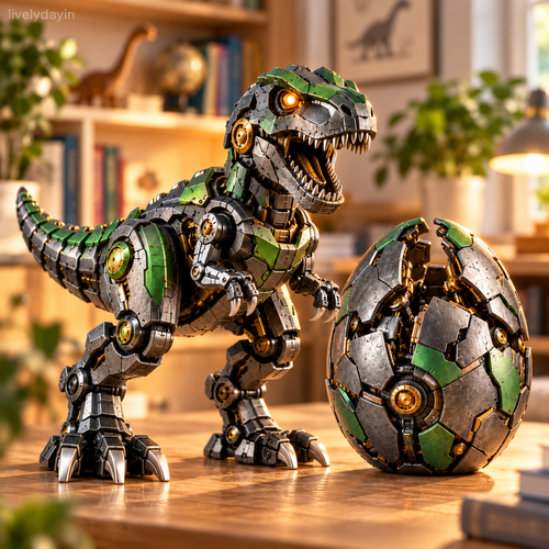 Mechanical T-Rex egg design — main product view