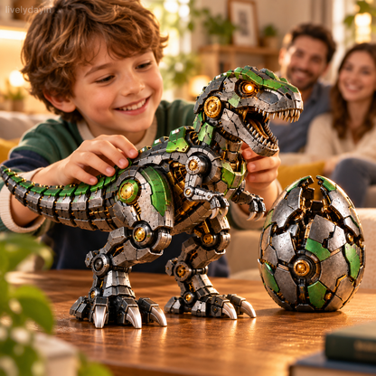 Mechanical T-Rex egg and robotic dinosaur design detail 5