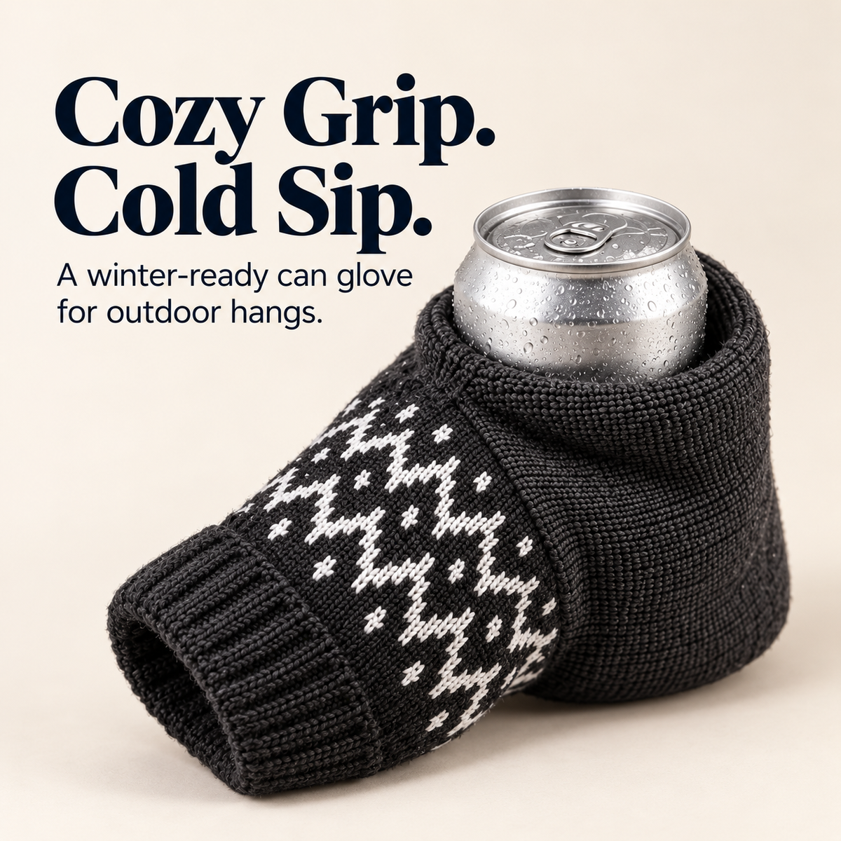 Winter Can Glove – Cozy Insulated Beverage Holder for Cold-Weather Hangouts
