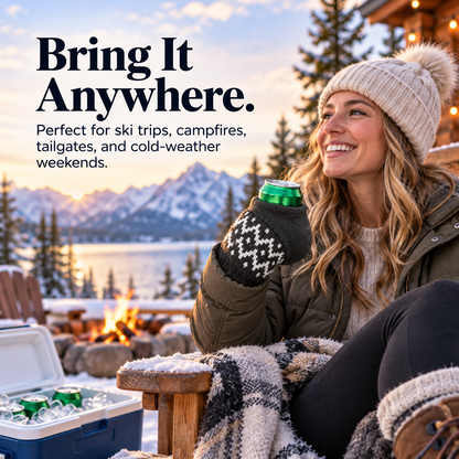 Winter Can Glove – Cozy Insulated Beverage Holder for Cold-Weather Hangouts