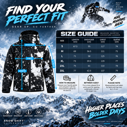 ❄️ Weather-Reactive Snow & Moisture Color-Changing Insulated Winter Ski Jacket 🏂