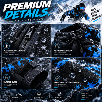 ❄️ Weather-Reactive Snow & Moisture Color-Changing Insulated Winter Ski Jacket 🏂