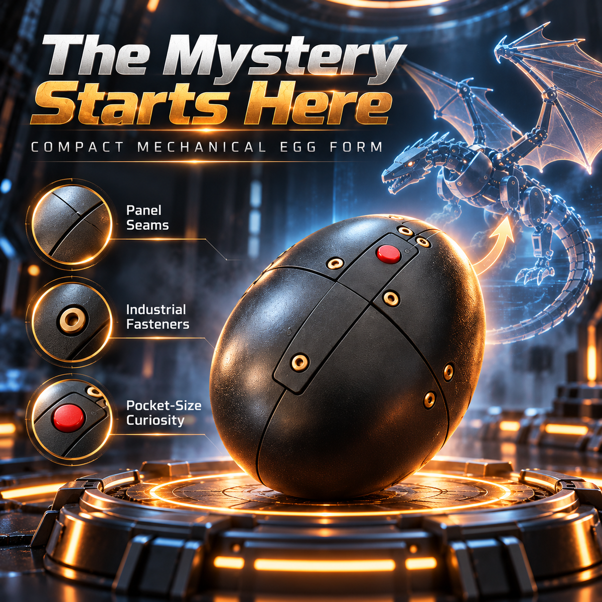 🥚🐉 DragonMorph – Egg to Dragon Transforming Mechanical Toy