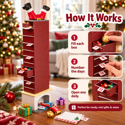 🎅 Christmas Chimney Advent Calendar – 25-Day Candy Surprise Countdown 🎄