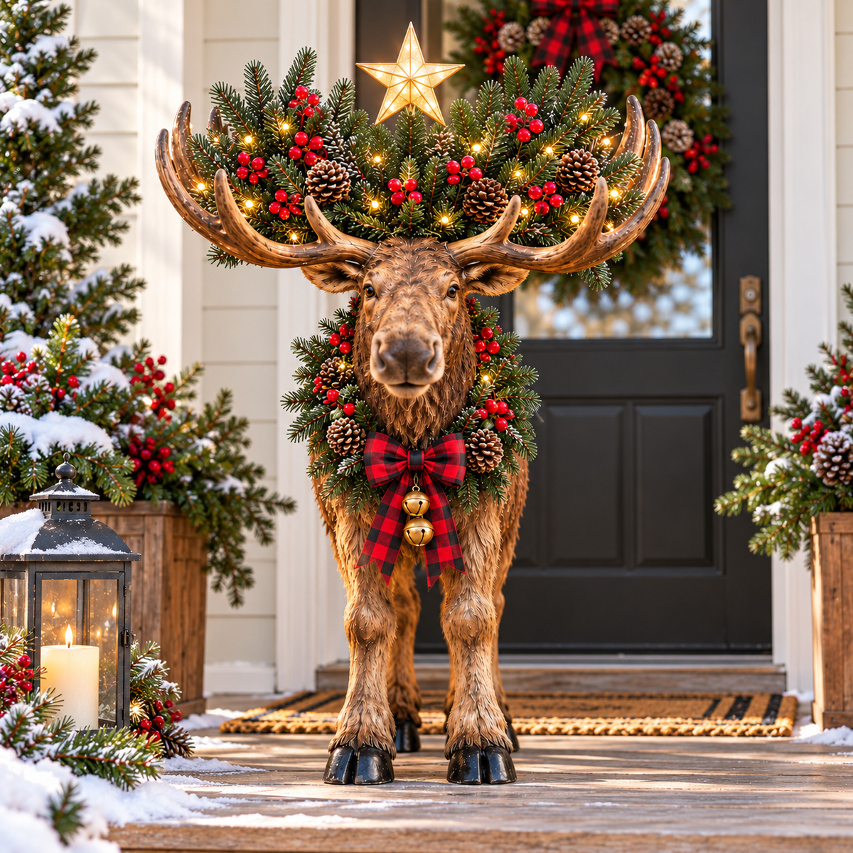 🎄 Woodland Christmas Moose™ – Lighted Holiday Decor