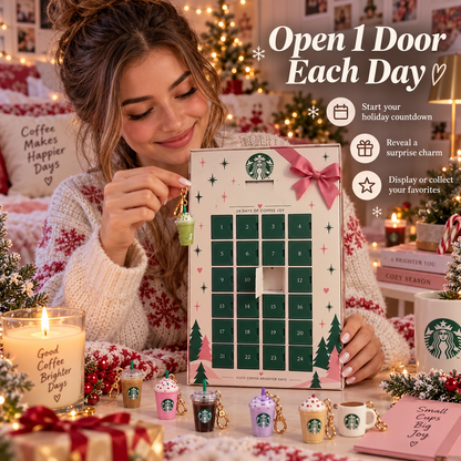 24-Day Coffee Lover Advent Calendar – Mini Café Charm Christmas Countdown Gift Set