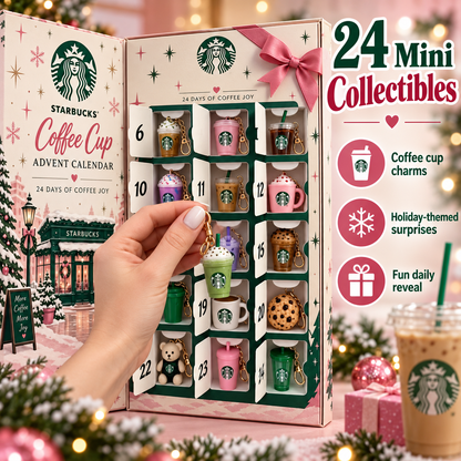 24-Day Coffee Lover Advent Calendar – Mini Café Charm Christmas Countdown Gift Set
