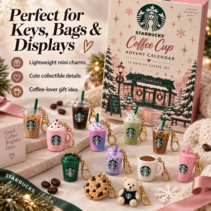 24-Day Coffee Lover Advent Calendar – Mini Café Charm Christmas Countdown Gift Set