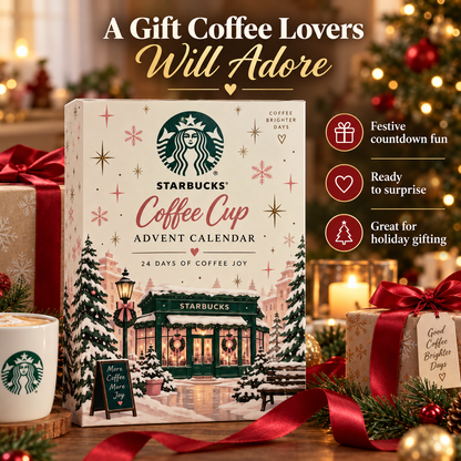 24-Day Coffee Lover Advent Calendar – Mini Café Charm Christmas Countdown Gift Set