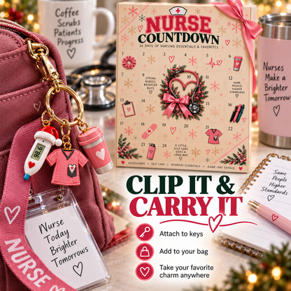 24-Day Nurse Christmas Advent Calendar – Nursing-Themed Surprises & Self-Care Countdown Gift
