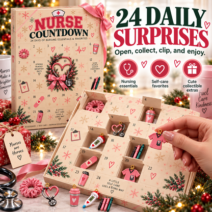 24-Day Nurse Christmas Advent Calendar – Nursing-Themed Surprises & Self-Care Countdown Gift