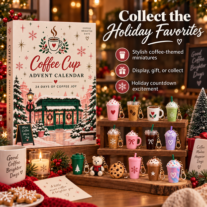 24-Day Coffee Lover Advent Calendar – Mini Café Charm Christmas Countdown Gift Set