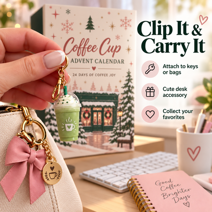 24-Day Coffee Lover Advent Calendar – Mini Café Charm Christmas Countdown Gift Set