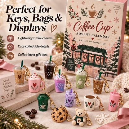 24-Day Coffee Lover Advent Calendar – Mini Café Charm Christmas Countdown Gift Set