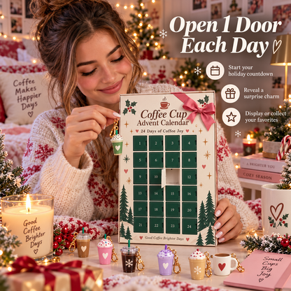 24-Day Coffee Lover Advent Calendar – Mini Café Charm Christmas Countdown Gift Set